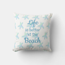 A vida é melhor no Travesseiro decorativo de Starf