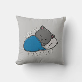 Almofada A vida é perfeita - Gato adormecido