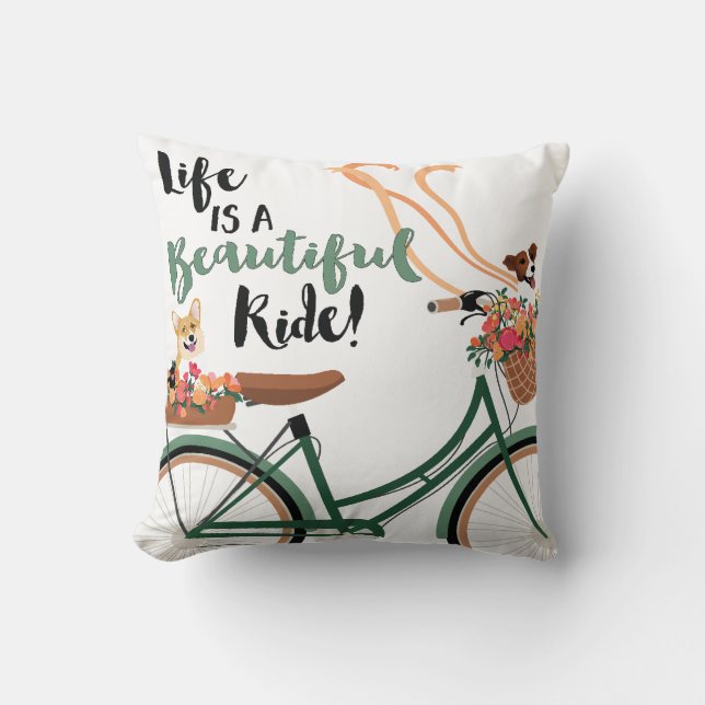 Almofada A vida é uma bela corrida (Frente)