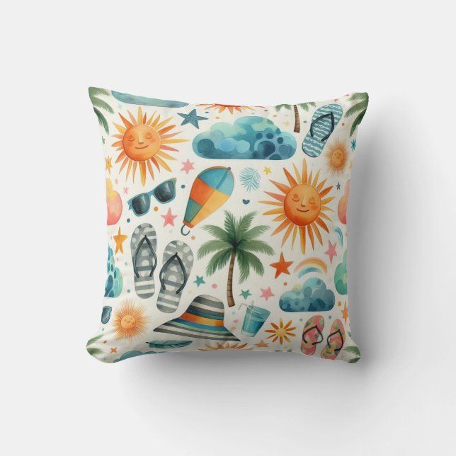 Almofada A vida é uma praia (Frente)