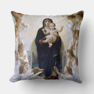 Almofada A Virgem com os Anjos por William Bouguereau