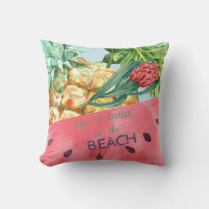 Almofada Abacaxi Fresco Melancia Hibisco Palmeira