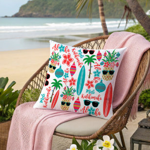 Almofada Abacaxi tropical Mele Kalikimaka Natal