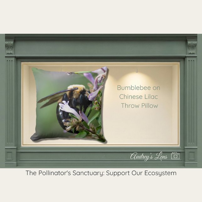 Almofada Abeja no Lilás Chinês (Criador carregado)