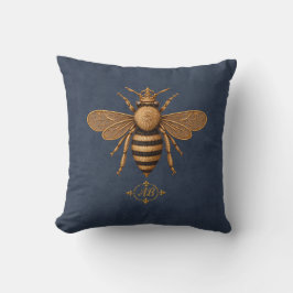 Almofada Abeja Real Romance Sombrio | Azul Marinho Francês 