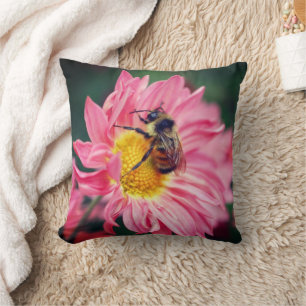 Almofada Abelha-Bumble Na Flor-Daisy Rosa 2