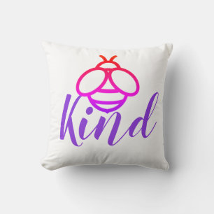 Almofada abelha design cor-de-rosa laranja roxa