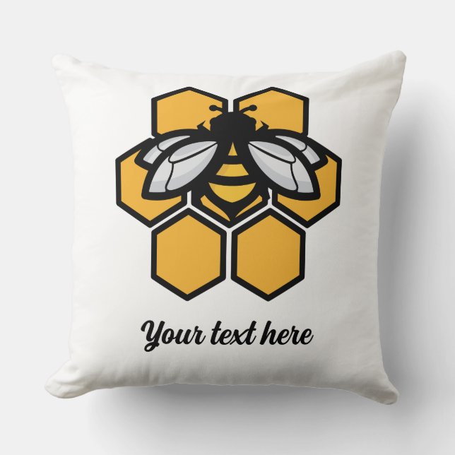 Almofada abelha em colmeia (Frente)
