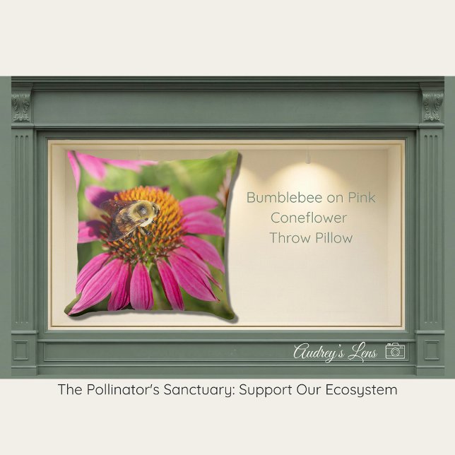 Almofada Abelha na Echinacea rósea (Criador carregado)