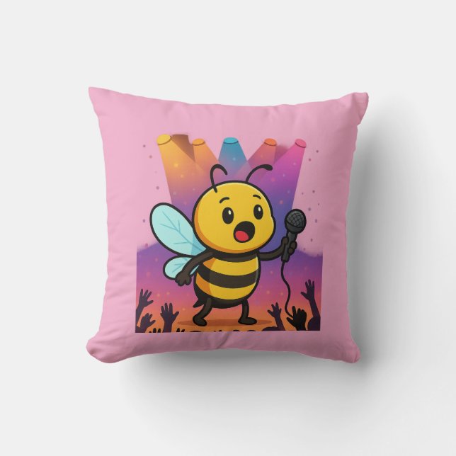 Almofada Abelha no Palco - Vibes do Rap (Frente)