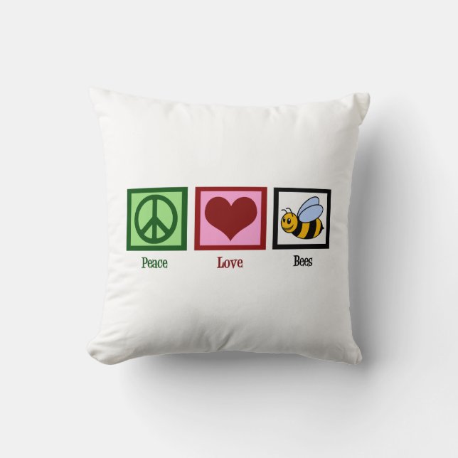 Almofada Abelhas De Amor Pela Paz (Frente)