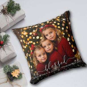 Almofada Abençoado Quadro Sparkle com Nomes de Natal