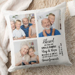 Almofada Abençoados Avós Personalizados 3 Colagem de Fotogr<br><div class="desc">Celebre seus avós com um travesseiro personalizado de colagem de fotos. Este travesseiro único de avós é o presente perfeito, seja um aniversário, um dia de avós ou um Natal. Esperamos que seu travesseiro especial de fotos de manutenção se torne um tesouro nos próximos anos. . Citação " Abençoados são...</div>