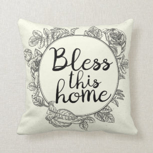Almofada Abençoe este travesseiro Home
