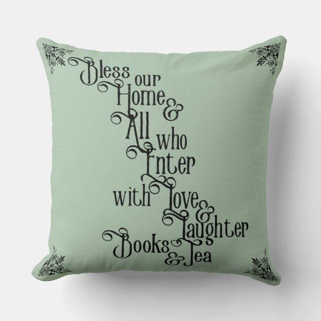 Almofada Abençoe nossa casa (Frente)