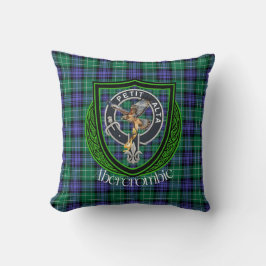 Almofada Abercrombie Scottish Clan Tartan & Crest