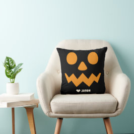 Almofada Abóbora assustadora do Feliz Halloween