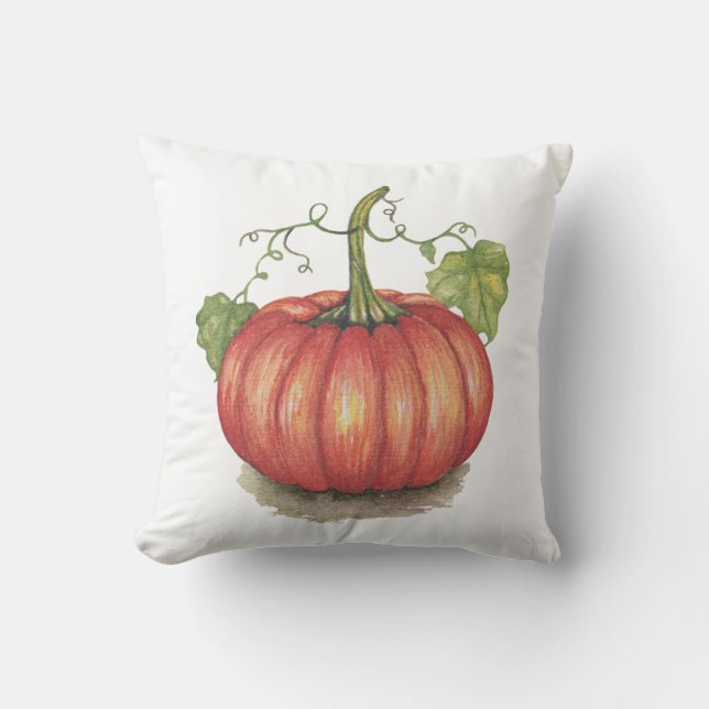 Almofada Abóbora Cuja Vinha É Em Aquarela (Frente)