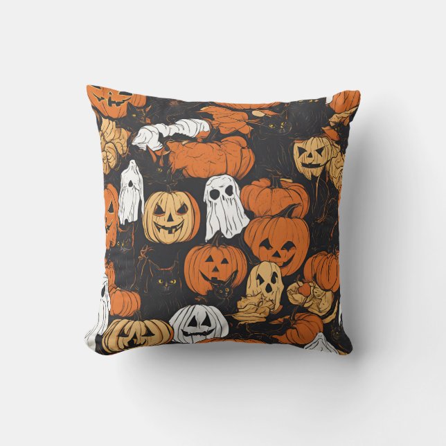Almofada Abóbora de Halloween (Frente)