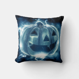 Almofada abóbora de Halloween na chuva