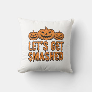 Almofada Abóbora Divertida de Halloween Vamos nos Esmagar