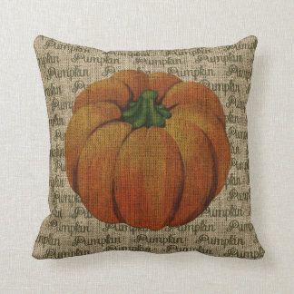 Almofada Abóbora do vintage de serapilheira com o coxim do
