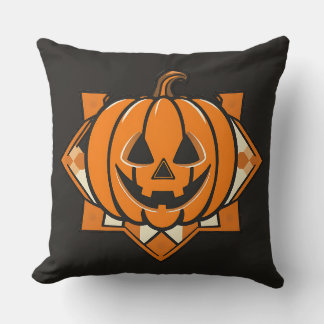 Almofada Abóbora Geométrica de Halloween