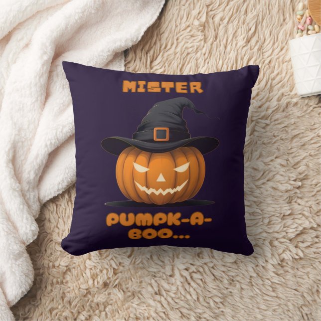 Almofada Abóbora Mister Pumpk-A-Boo de Halloween (Cobertor)