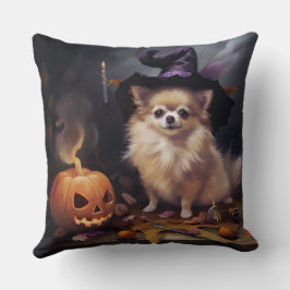 Almofada Abóboras de Halloween Assustadoras de Pomerânia