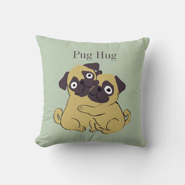 Almofada Abraço de pug  (Frente)