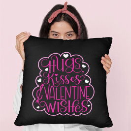 Almofada Abraços, beijos e desejos de Namorados, corações, 