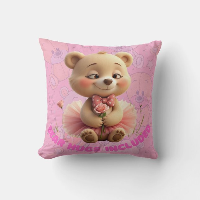 Almofada Abraços De Urso Incluídos - Urso De Tutu Doce (Frente)