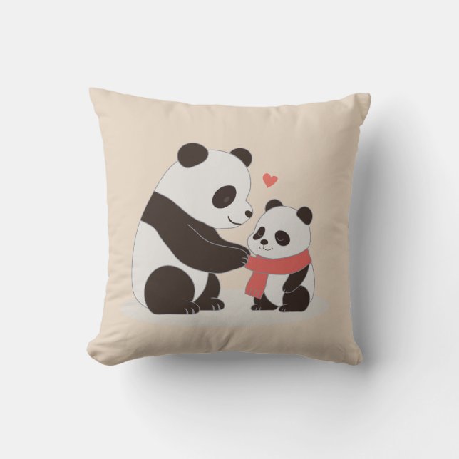 Almofada Abraços Quentes, Amor de Panda (Frente)
