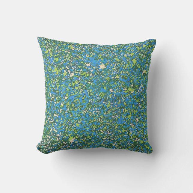 Almofada Abstract Blue Splatter for Art Enthusiasts Mod  (Frente)