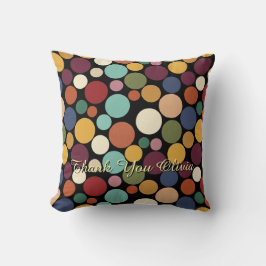 Almofada Abstract Circle Custom Message Gift Throw Pillow