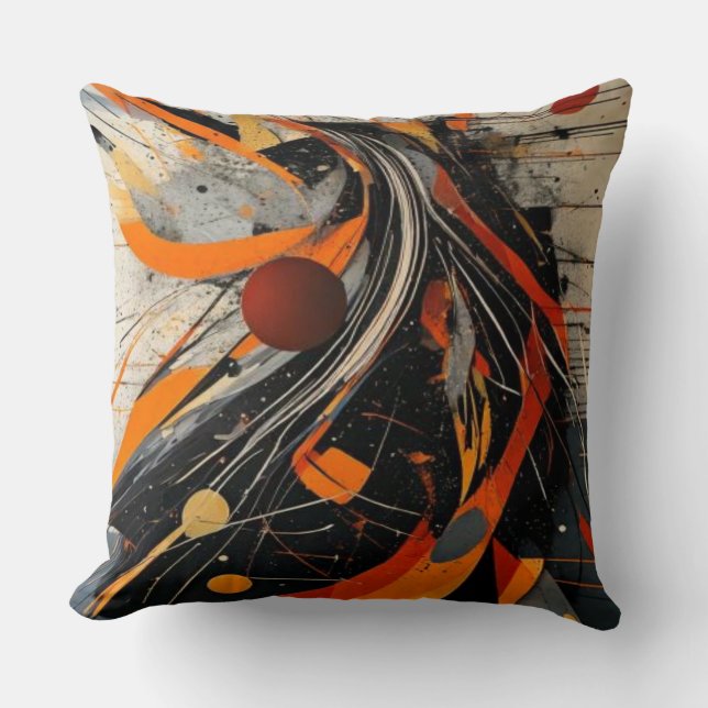 Almofada Abstract Energetic Swirl Throw Pillow (Frente)