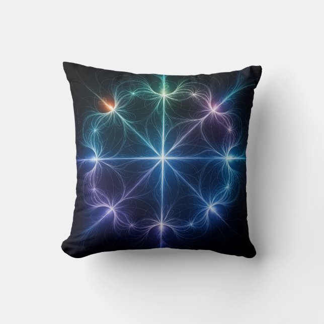 Almofada Abstract Geometric Glow Throw Pillow (Frente)