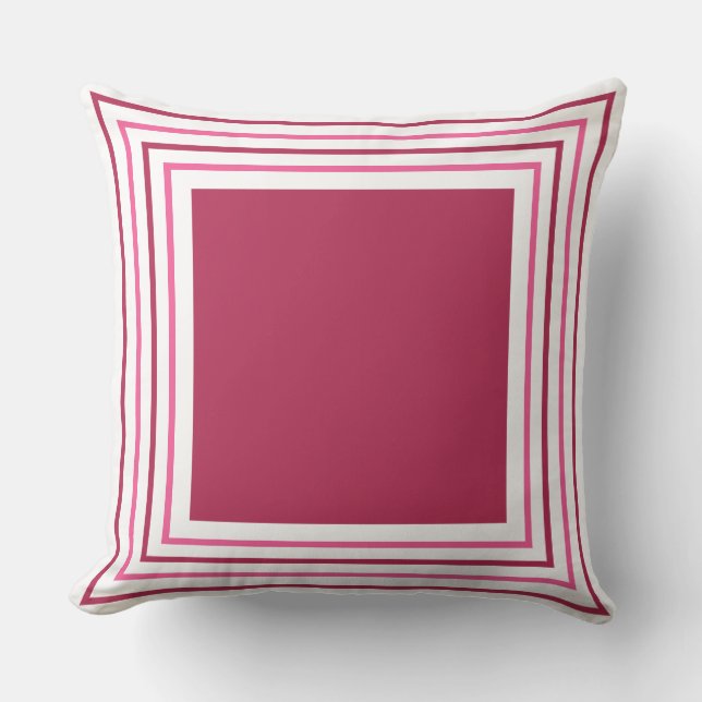 Almofada Abstract Geometrical Burgundy Red & Pink (Frente)