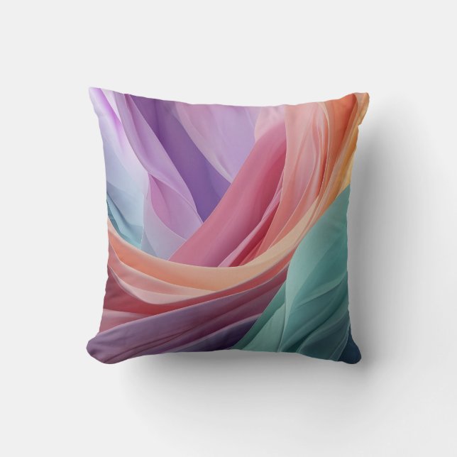 Almofada Abstract Pastel Fabric Waves  (Frente)