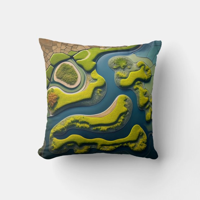 Almofada Abstract River Estuary (Frente)