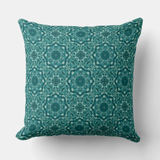 Almofada Abstract Turquoise Aqua Mosaic Geometric Backgroun