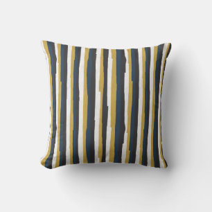 Almofada Abstract vintage stripes golden navy