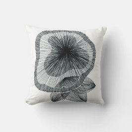 Almofada Abstrata de Linha Radial Arte Flor