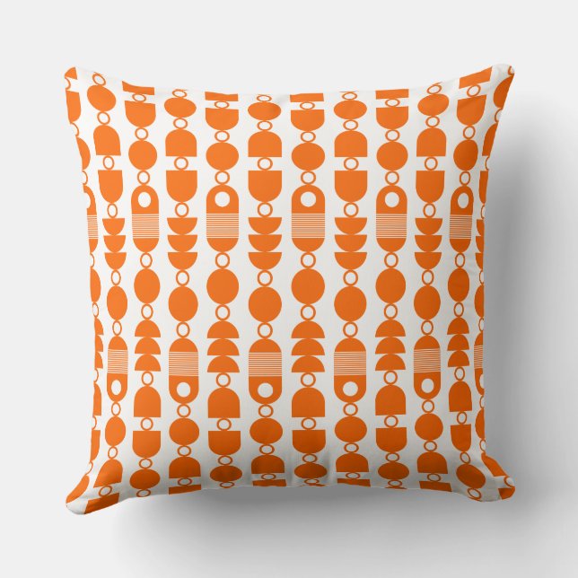 Almofada Abstrato 140823 - Laranja em branco (Verso)