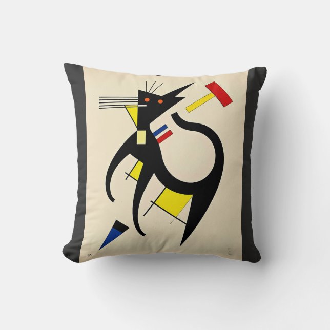 Almofada Abstrato 1950s Cat (Frente)