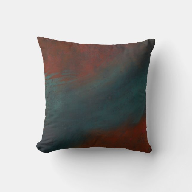 Almofada Abstrato 1: Vermelho e azul (Frente)