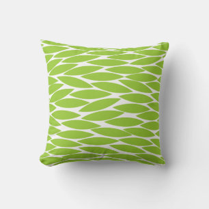 Almofada Abstrato 250713 - Verde marciano no branco