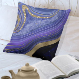 Almofada Abstrato Agate V1 Midnight ID827