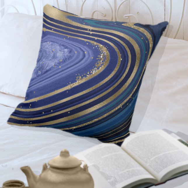 Almofada Abstrato Agate V2 Midnight ID827 (Criador carregado)