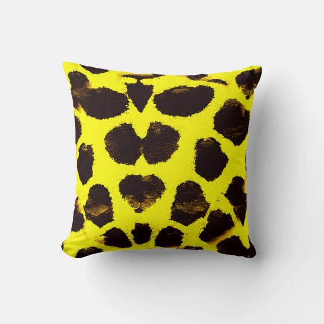Almofada Abstrato Animal Print Lepard Watercolor (Frente)